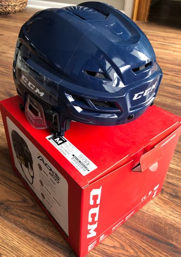 New Medium CCM Tacks 210 Navy Blue Helmet
