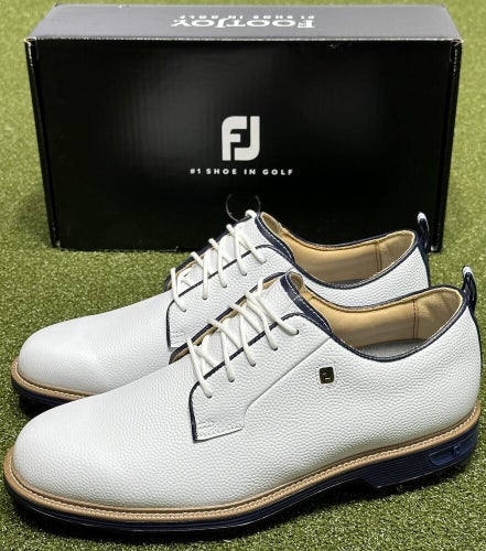 FootJoy DryJoys Premiere Field Golf Shoes 54396 White 13 Medium D NEW #95537