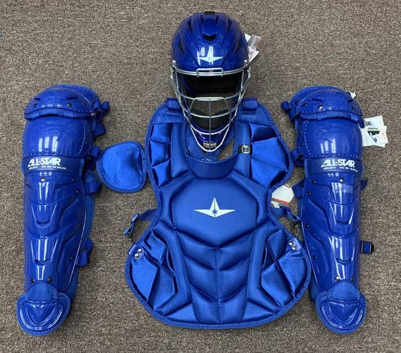 All Star System 7 Axis Youth 10-12 Catchers Gear Set - Solid Royal Blue
