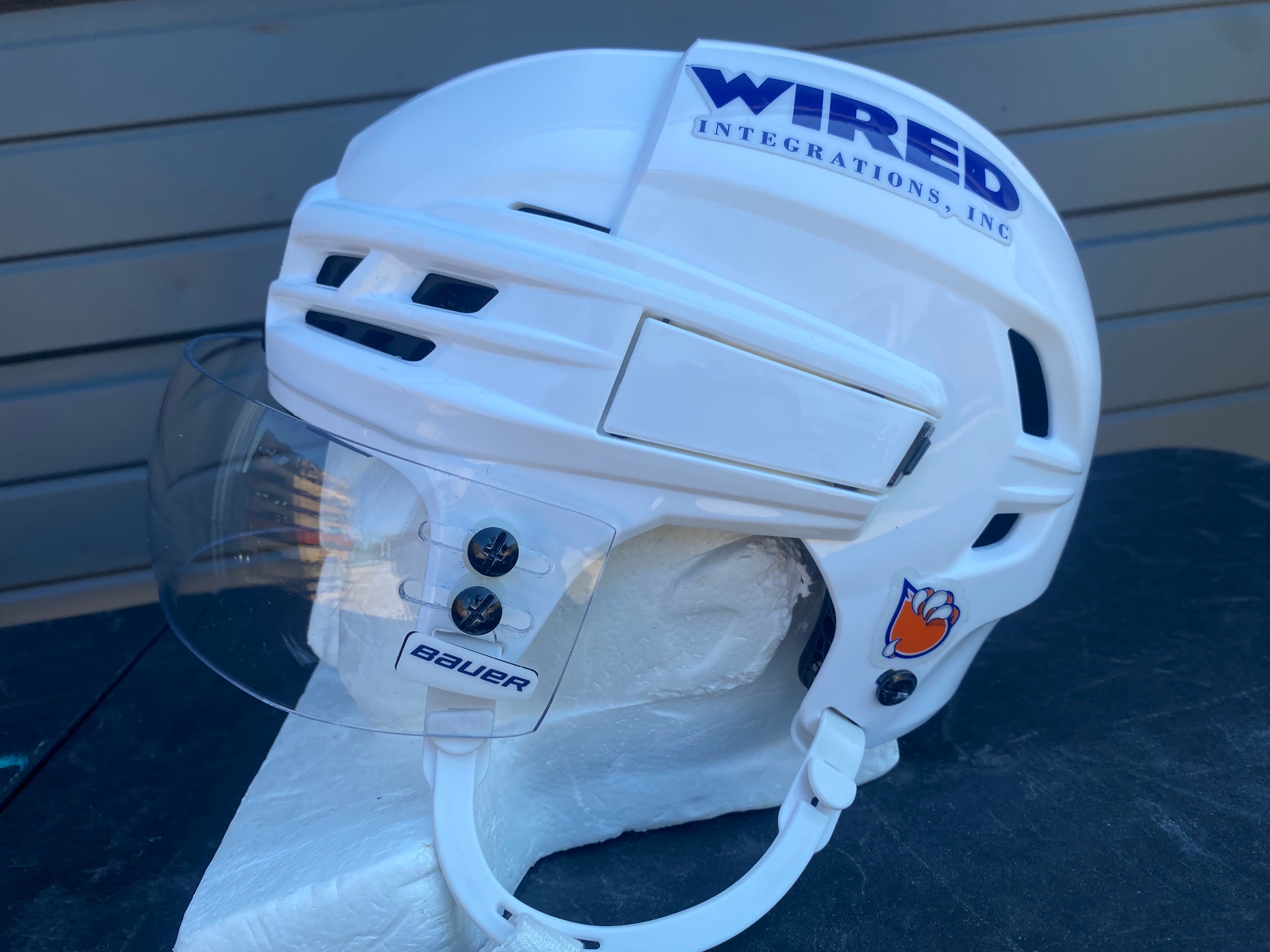 CCM SUPER TACKS X Pro Stock Hockey Helmet Bauer Visor Combo White Small 3815