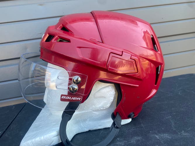 CCM Vector V08 Pro Stock Hockey Helmet Small Maroon Bauer Visor 3811
