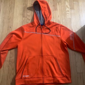 Nike Bauer Orange Fleece Hockey Warm Up Hoodie Size Large