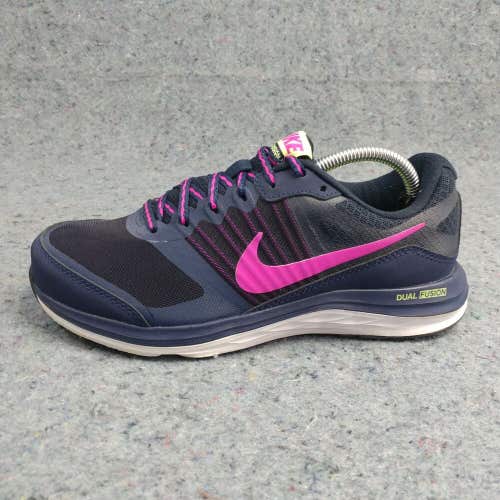 Nike Dual Fusion X Womens 6.5 Running Shoes Low Top Trainers Blue Pink