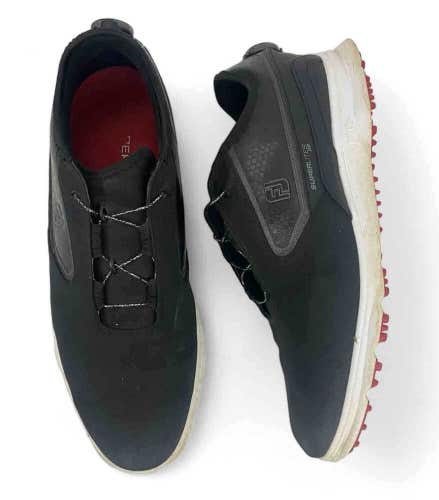Footjoy Superlites XP 58093 BOA Mens Size 11M Black Spikeless Golf Shoes