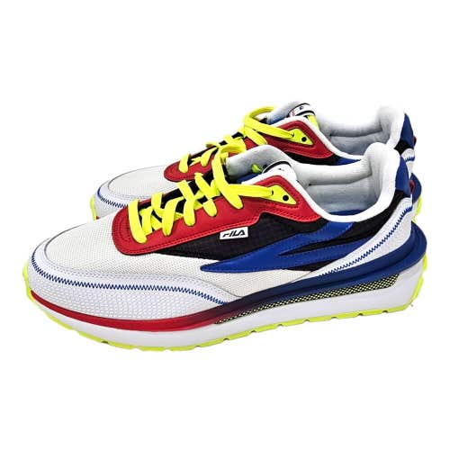 Mens Shoes Sz 13 - FILA Renno Sneaker Red Blue White Yellow Low Top 1RM01972-117