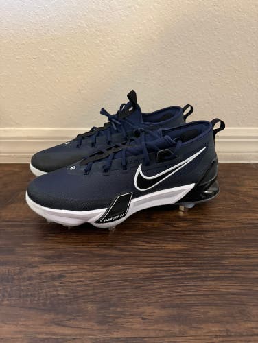 Nike Force Zoom Trout 9 Elite Navy/White Metal Cleats Size 12 FB2906-400