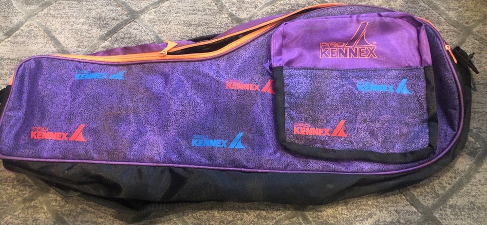 ProKennex Tennis Racket Bag Vtg Vintage Purple Orange Zipper 1980s Pro Kennex