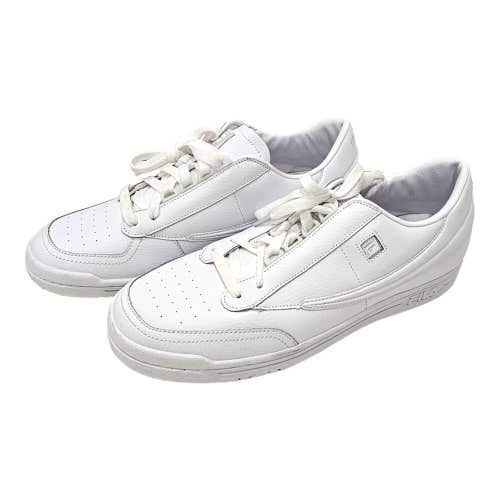 Mens Sz 12 - FILA Leather Tennis Sneaker 1VT13040-100 - White Low Top Shoes 2019