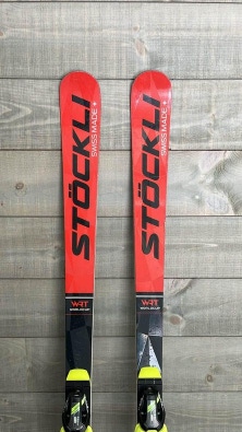 Used 2021 Stockli 184 cm Racing LASER GS Skis With Bindings Max Din 14