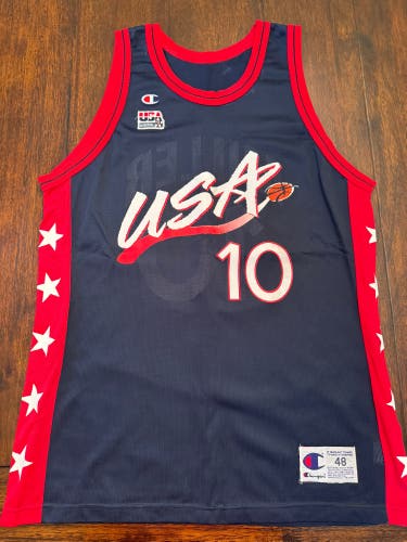 Champion Vintage Team USA Reggie Miller Olympics Jersey 1996.  Size 48