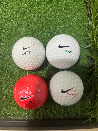 Used Nike 4 Pack Assorted Balls