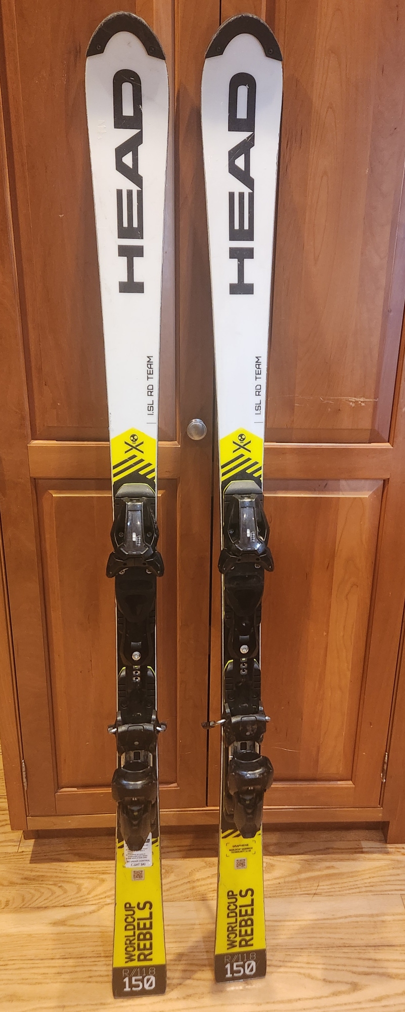 HEAD 150 cm Racing World Cup Rebels i.SL RD Skis With HEAD EVO Bindings