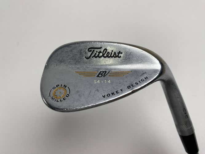 Titleist Vokey Spin Milled CC Chrome 54* 14 Bounce Wedge Steel Mens RH
