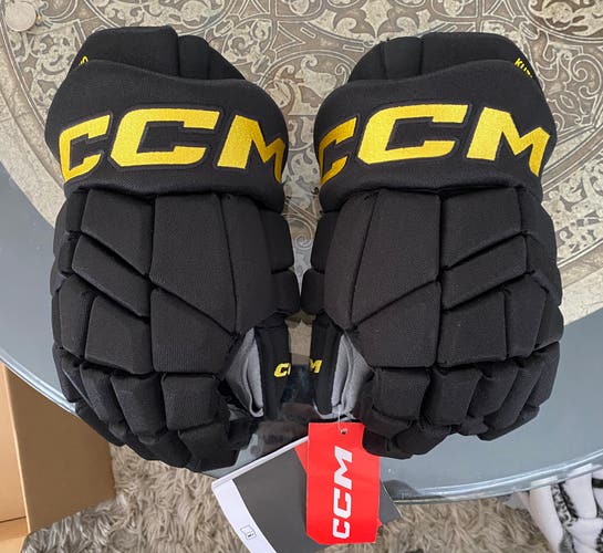 Brand New CCM Tacks HGTK Kuzmenko Gloves Pro Stock Vancouver Canucks