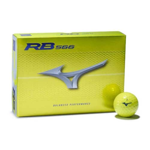 Mizuno RB 566 Golf Balls (Yellow, 2022) 12pk 1dz NEW