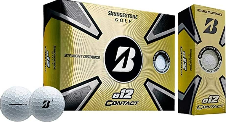 Bridgestone e12 Contact Soft Golf Balls (12pk, WHITE, 2023) NEW