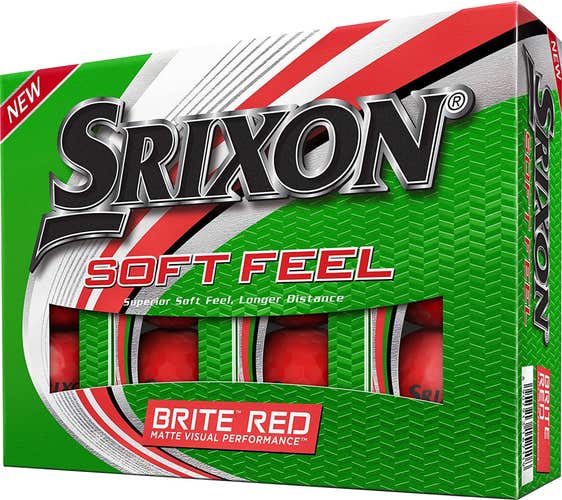 Srixon Soft Feel Golf Balls (Brite Red, 2020, 12pk) NEW