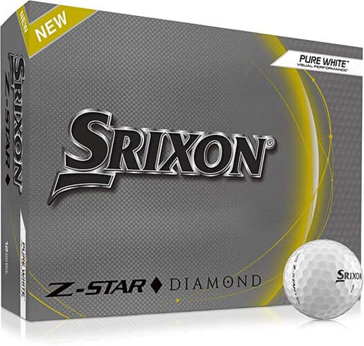 Srixon Z Star Diamond Golf Balls (Pure White, Spinskin, 2023, 12pk) NEW
