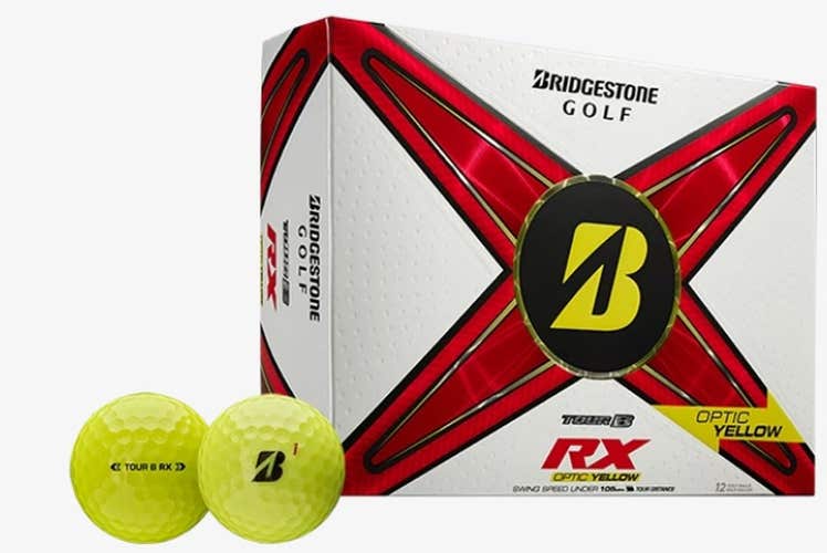 Bridgestone Tour B-RX Golf Balls (Optic Yellow,12pk) 1 Dozen 2024 NEW