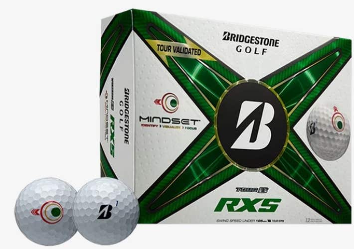 Bridgestone Tour B-RXS Mindset Golf Balls (White, 12pk) 1 Dozen  2024 NEW