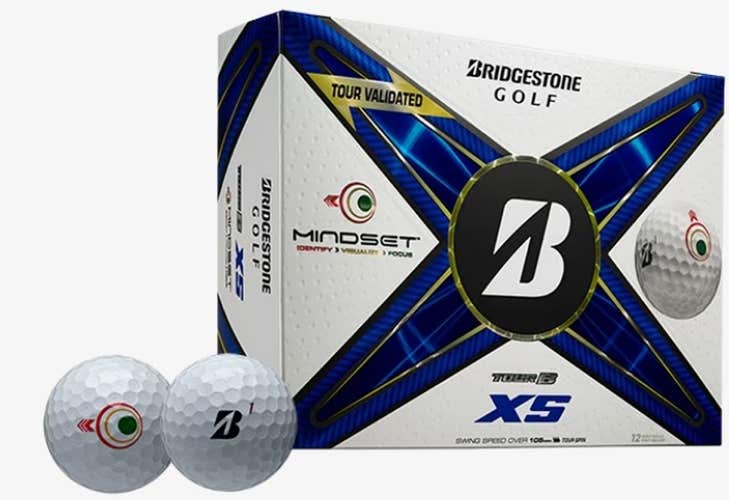 Bridgestone Tour B-XS Mindset Golf Balls (White,12pk) 1 Dozen 2024 NEW