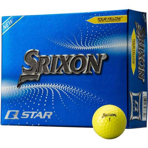 Srixon Q-Star Golf Balls (Tour Yellow, 2-Piece Ball, 2021, 12pk) NEW