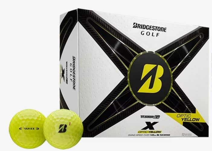 Bridgestone Tour B-X Golf Balls (Yellow, 12pk) 1 Dozen  2024 NEW