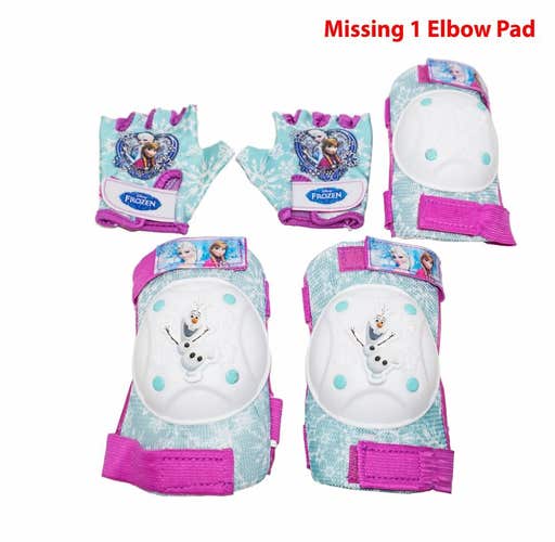 5 Pc Lot - Disney Frozen Protective Bike Gear Age 4-7 - Bell Knee Hand Pads 2015