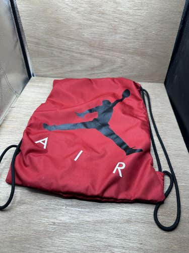 Nike Air Jordan Jumpman Drawstring Gym Bag Black Red & Black White