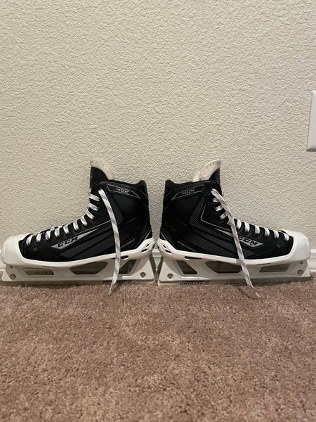 Used CCM Regular Width 9.5 RibCor 40K Hockey Goalie Skates