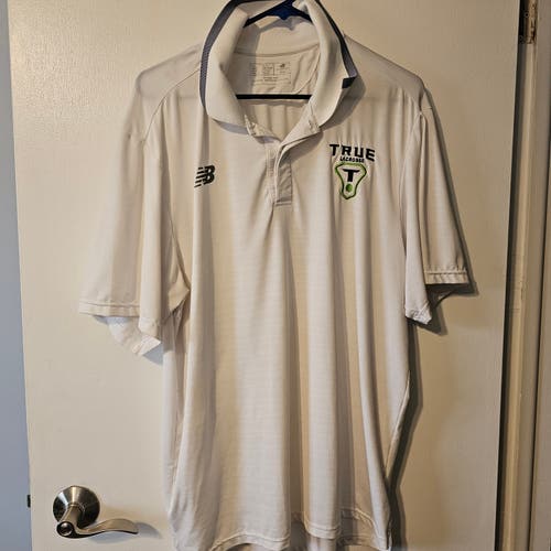 Bundle deal 1White Used Large Men's New Balance True Lacrosse embroidered poloShirt