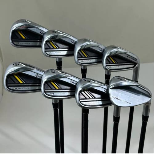 Men's Used TaylorMade Right Handed Rocketbladez Iron Set Stiff Flex Steel Shaft