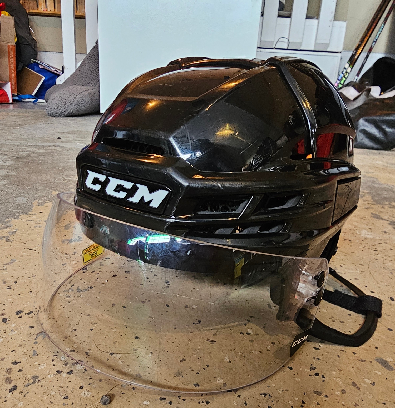 Used Medium CCM Super Tacks X Helmet Pro Stock