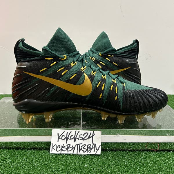 Nike Alpha Menace Elite TD Football Cleats Green Gold Size 10 Mens