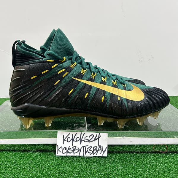 Nike Alpha Menace Elite TD Football Cleats Green Gold Size 10 Mens