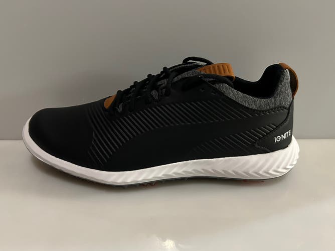 New Puma IGNITE PWRADAPT 2.0 Black Junior Golf Shoes Size 5C US / 37EUR  NIB