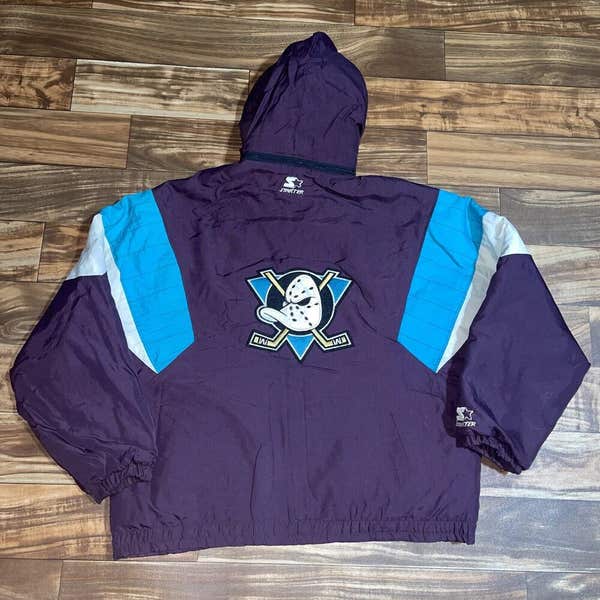 Vintage Anaheim Mighty Ducks NHL Starter Puffer Hooded