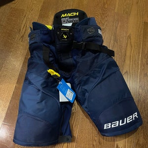 New Bauer Mach Hockey Pants Navy Junior Medium
