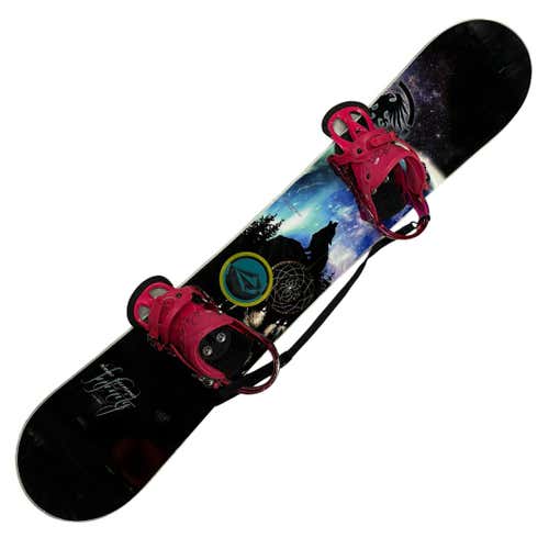 Used Never Summer Infinity 147 Cm Women's Snowboard Combo
