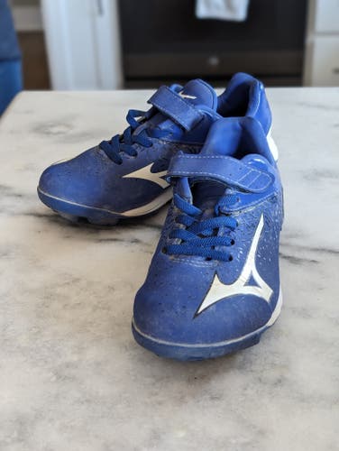 Blue Youth Kids Used Molded Cleats Mizuno Cleats