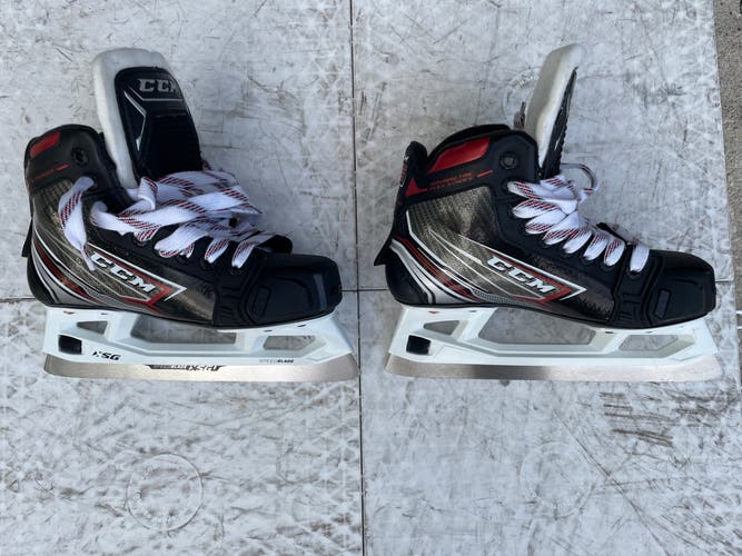 Junior Used CCM Jetspeed FT460 Hockey Goalie Skates Regular Width Size 3