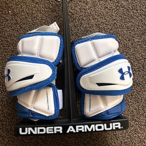 New Under Armour Command Pro 3 Arm Pads BLUE LAX LACROSSE MEDIUM NWT