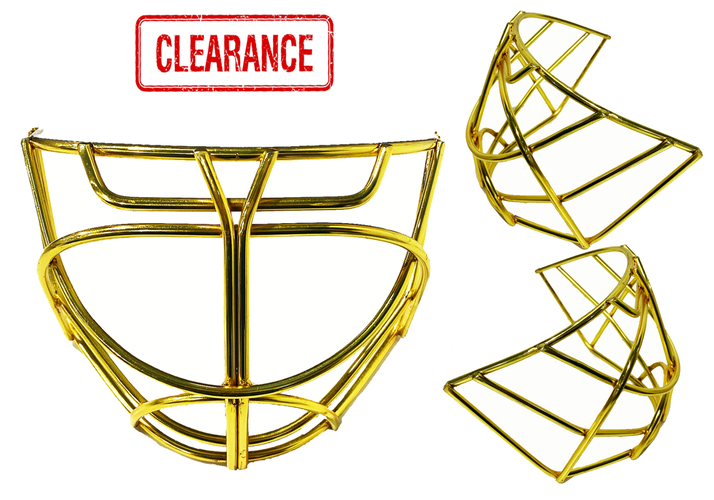CLEARANCE!! Mix Hockey - MX10 Cat Eye Goalie cage - Gold Plated