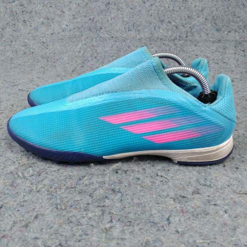 Adidas X Speedflow.3 TF Kids Soccer Shoes Boys 6 Red Blue Laceless Astro Turf