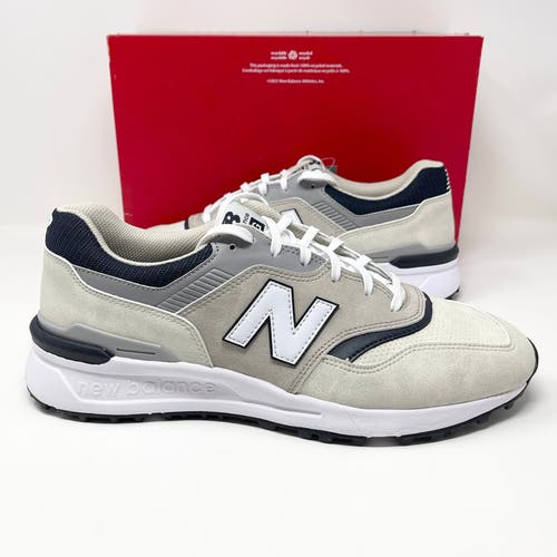 New Balance 997G Tan Navy White Golf Shoes Men’s Size 11.5 (NBG997SGNV)