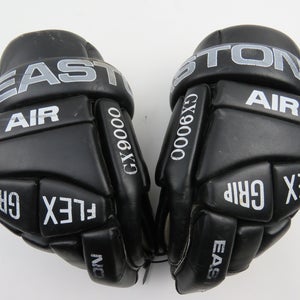 Vintage Easton AIR GX9000 Leather Hockey Gloves Flex Grip Size 14" All Black