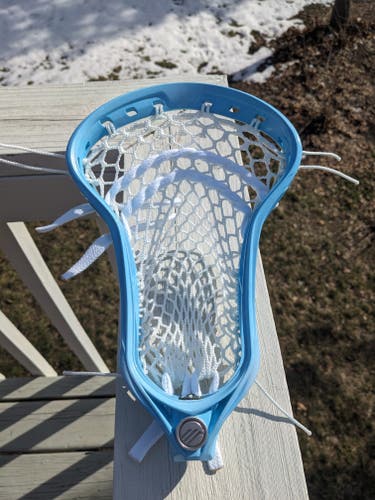 New Attack & Midfield Maverik Strung Optik 3.0 Head Dyed Carolina Blue with White Stringing
