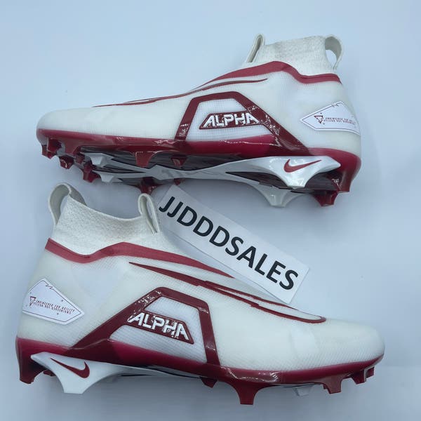 Nike Alpha Menace Elite 3 Football Cleats White Dark Red  display picture 3