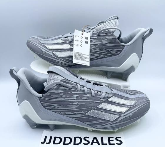 Adidas Adizero Football Cleats Silver Metallic Grey GX5414 Mens Sz 11 NWT $130