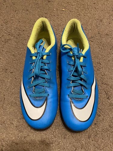 Mens Nike Mercurial Vortex II Blue/Green Soccer Cleats Boots Size 7.5
